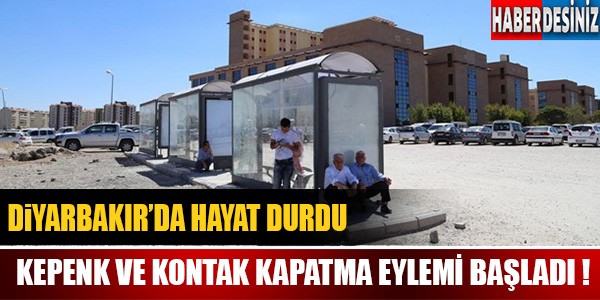 Diyarbakır'da kepenk ve kontak kapatma eylemi