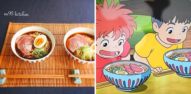 Japon Animasyon Filmlerindeki Her Türlü Yemeği Mutfağında Pişirip Gerçek Hayata Aktaran Kadın!
