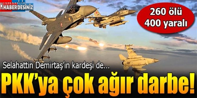 PKK'ya ağır darbe! 260 terörist öldürüldü, 400 terörist yaralı