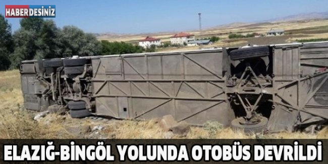 Elazığ-Bingöl yolunda otobüs devrildi