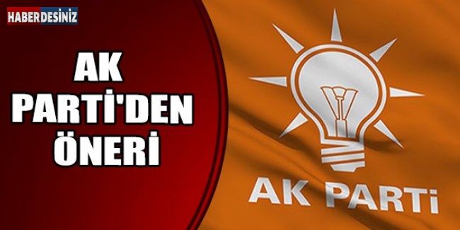 AK Parti'den Öneri