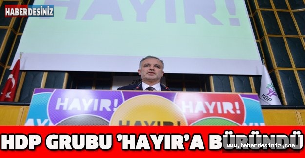 HDP Grubu ’hayır’a büründü