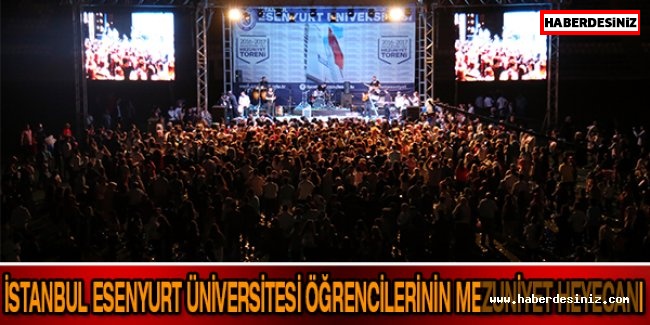 İstanbul Esenyurt Üniversitesi öğrencilerinin mezuniyet heyecanı