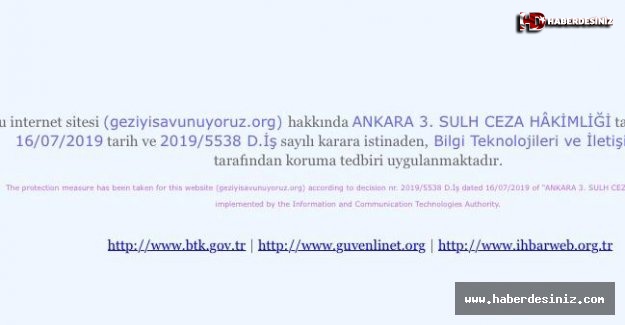 ‘Gezi’yi savunan’ siteye erişim engeli
