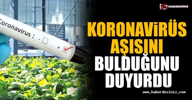 Koronavirüs Aşısını Bulduğunu Duyurdu