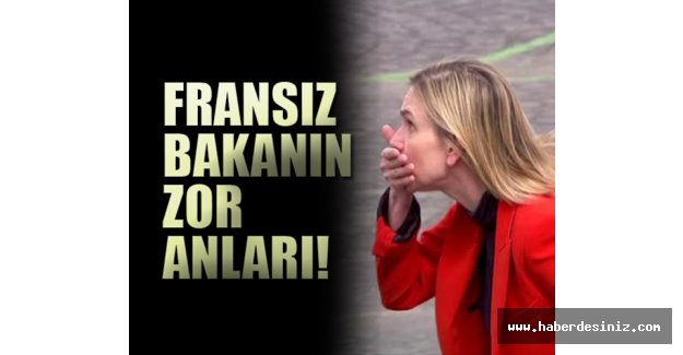 Maskesini unutan Fransız bakanın zor anları!