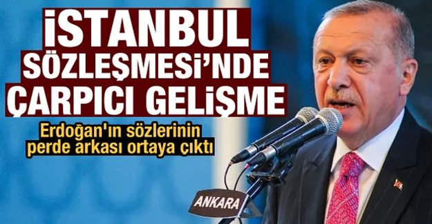 Erdoğan'ın sözlerinin perde arkası ortaya çıktı! İstanbul Sözleşmesi'nde çarpıcı gelişme