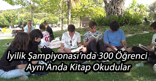 İyilik Şampiyonası’nda 300 Öğrenci Aynı Anda Kitap Okudular