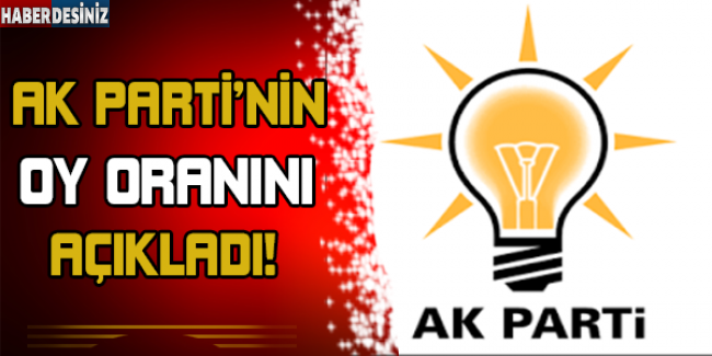 Akdoğan AK Parti oy oranını açıkladı