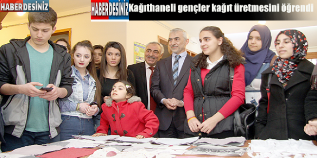 Kağıthaneli gençler kağıt üretmesini öğrendi