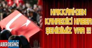 HAKKÂRİ'DEN KAHREDİCİ HABER: ŞEHİDİMİZ VAR !!!