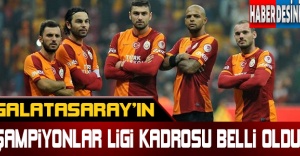 Galatasaray'ın Şampiyonlar Ligi kadrosu belli oldu !