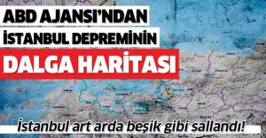 ABD deprem ajansı İstanbul depreminin dalga haritasını yayınladı!.