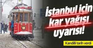 Kandilli tarih verdi! İstanbul için kar yağışı uyarısı.