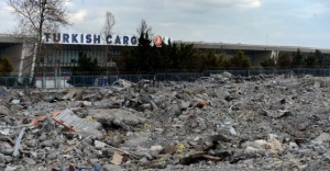 Atatürk Havalimanı kargo bölümünde yıkım tamamlandı