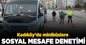 Kadıköy'de toplu ulaşım araçlarına sosyal mesafe denetimi
