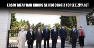 Ersin Tatar’dan Kıbrıs Şehidi Cengiz Topel’e ziyaret