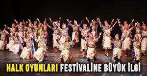 Halk oyunları festivaline büyük ilgi