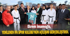 Ekrem İmamoğlu, yenilenen İFA Spor Kulübü’nün açılışını gerçekleştirdi.